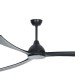 Fanco Sanctuary 3 Blade 86" DC Ceiling Fan with Remote Control in Black with Black Blades